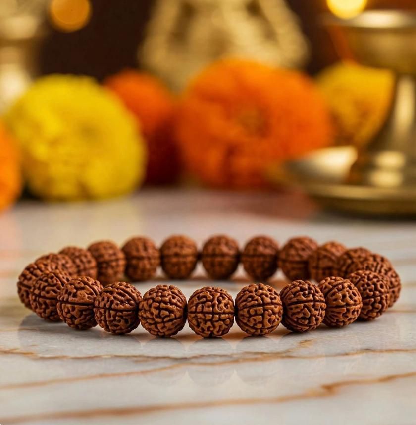 Authentic 7 Mukhi Rudraksha Bracelet – Unisex Spiritual Beads for Inner Peace & Prosperity